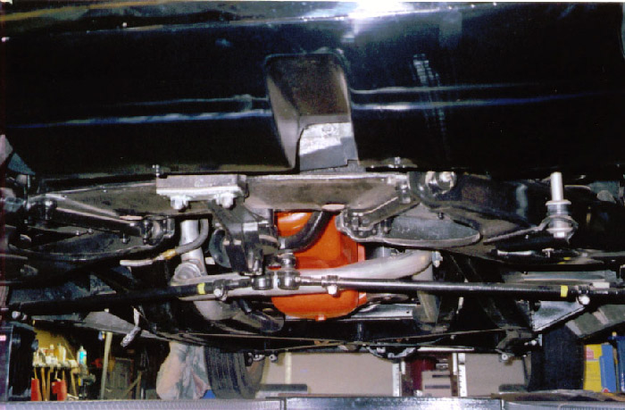 View of underside of 1959 Corvette running front to back
